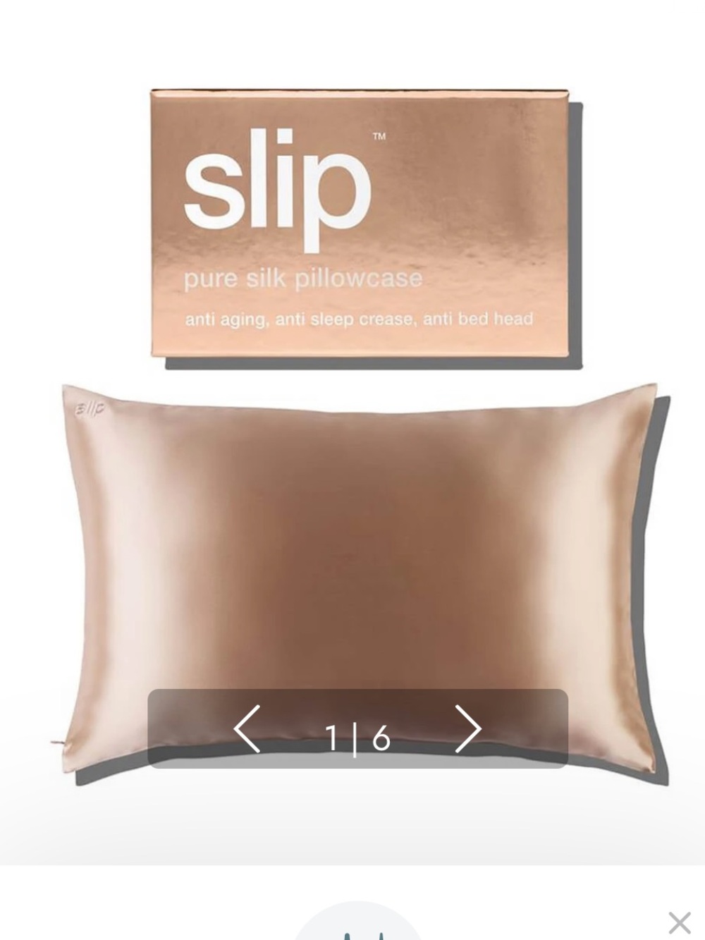 slip Silk King Pillowcase in Blush Nude
